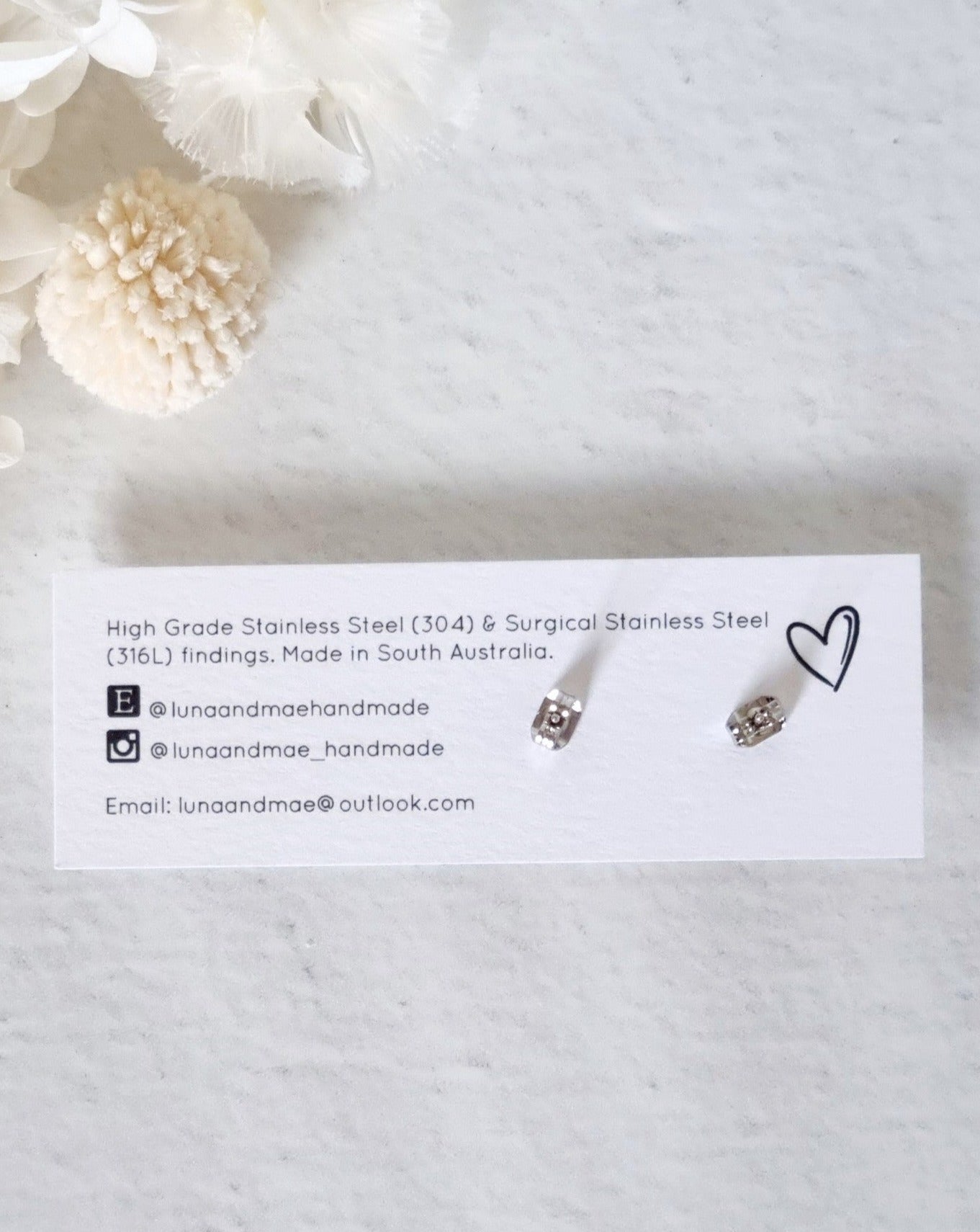 Tiny Pink Dot Stud Earrings