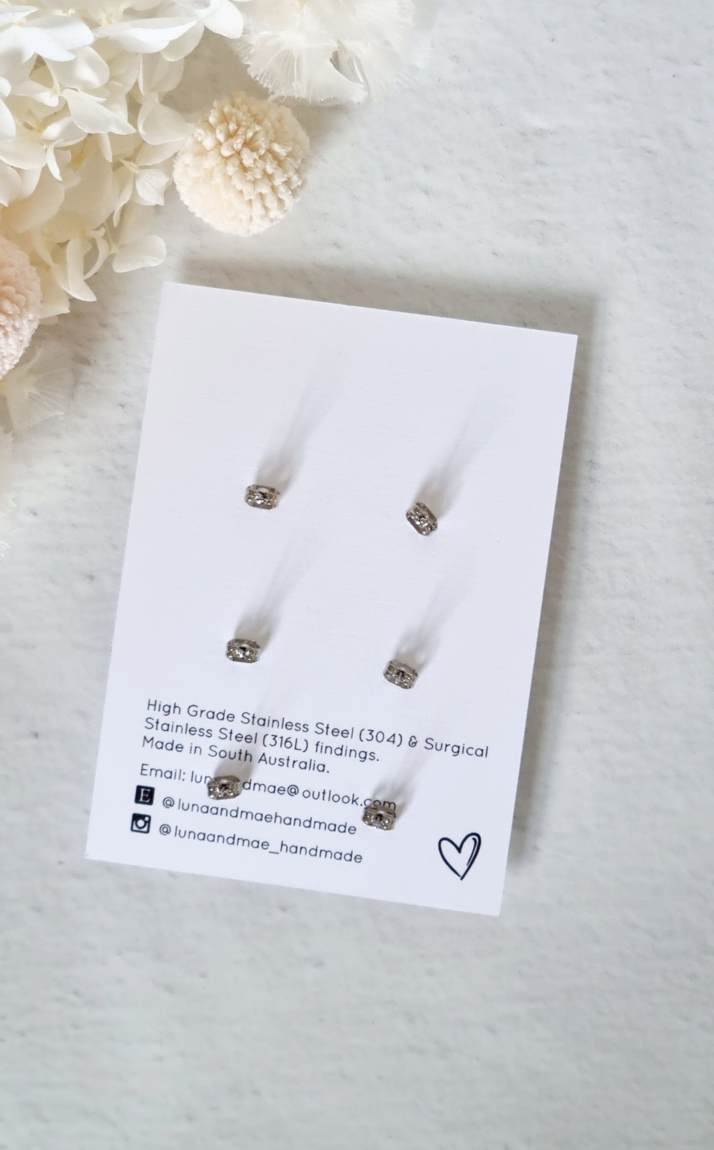 Fabric Trio Stud Earring Pack #6