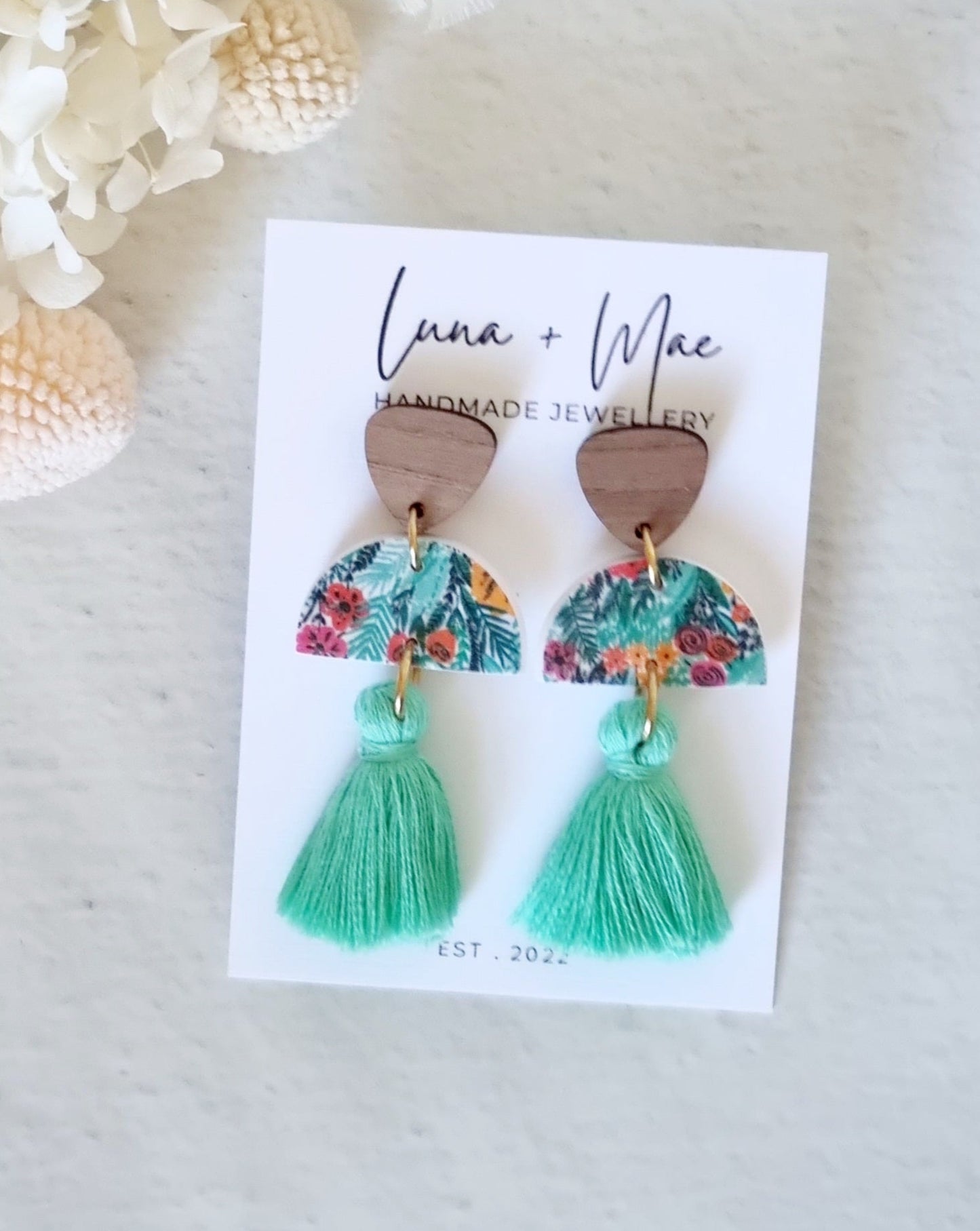 Tassel Jungle Green Dangle Earrings