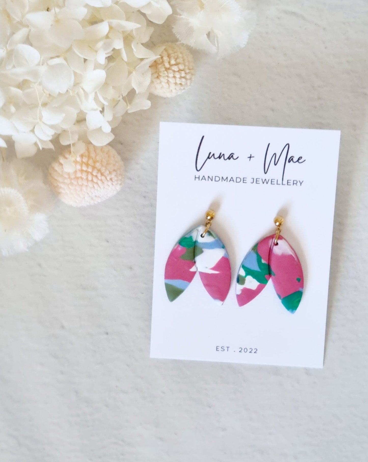 Saxe Double Leaf Dangle Earrings