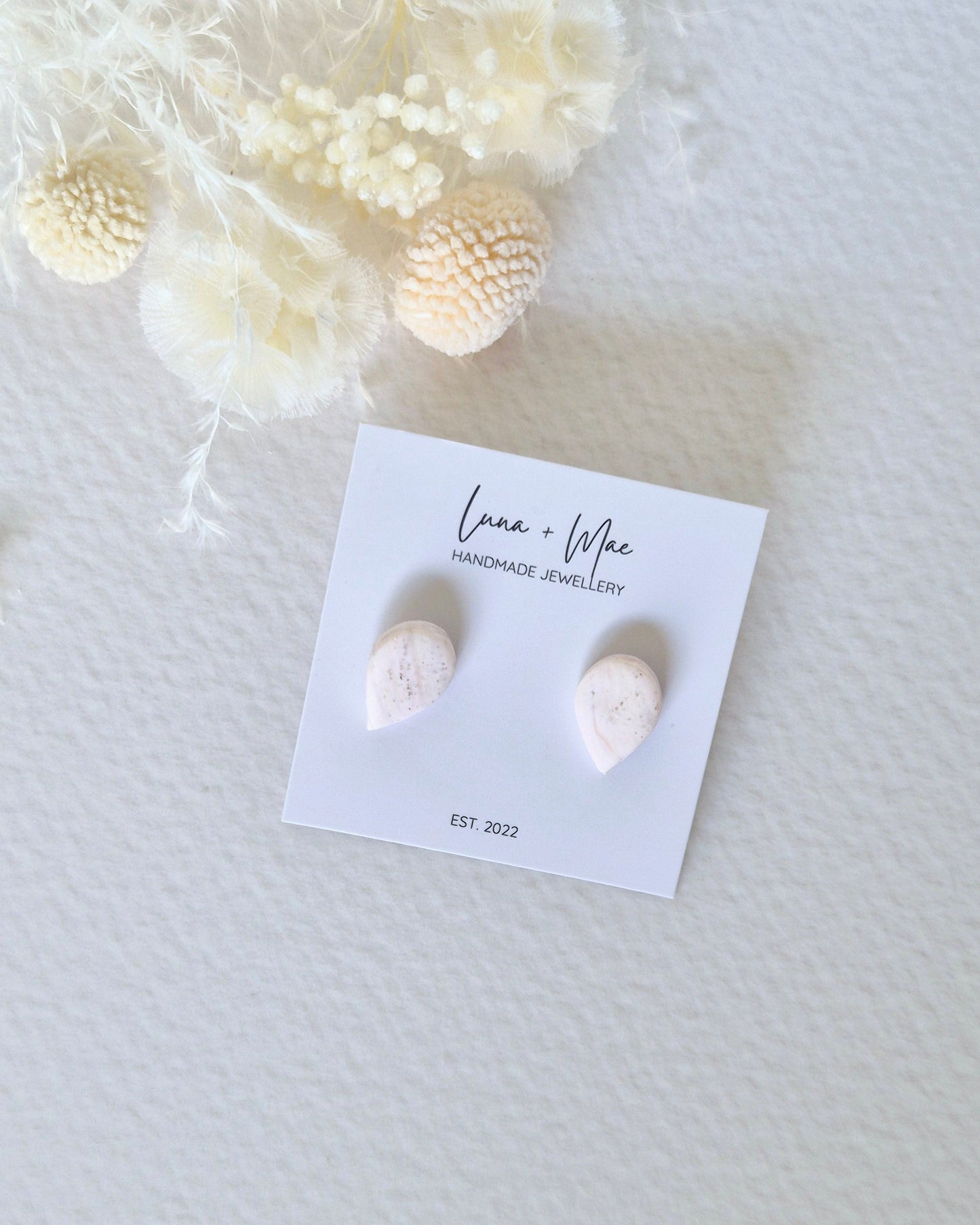 Garden Pink Sparkle Teardrop Stud Earrings