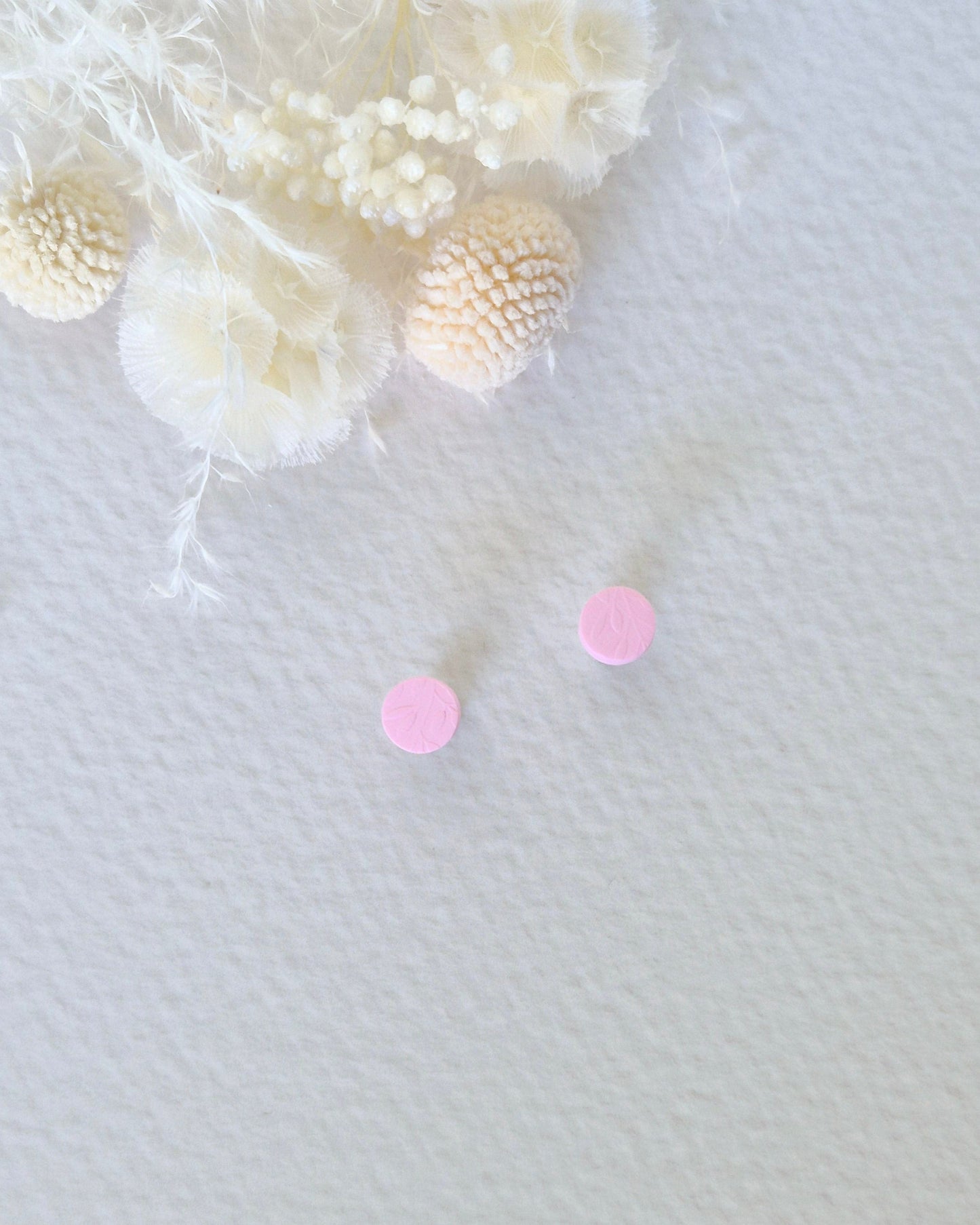 Tiny Pale Neon Floral Stud Earrings