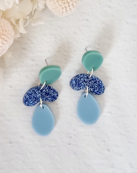 Petal Blue Dangle - Luna + Mae