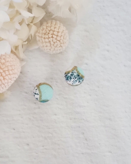 Fabric Golden Glitter Stud - Luna + Mae