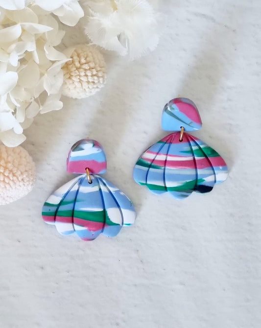 Saxe Scallop Dangle Earrings