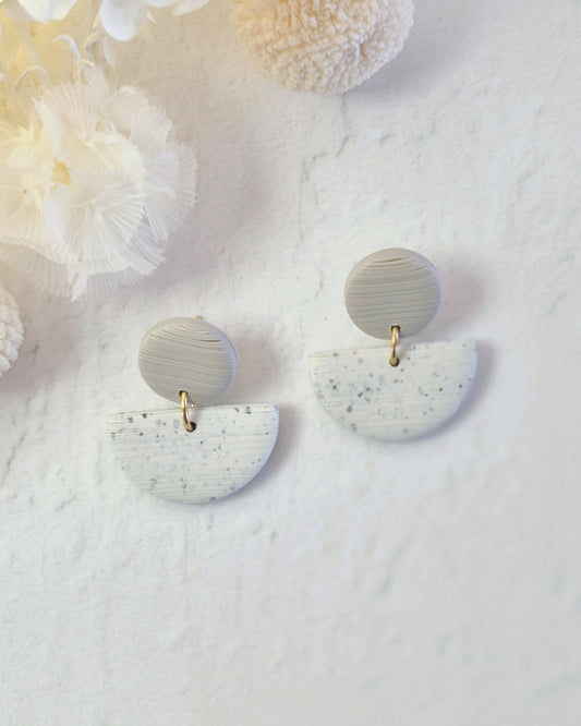Luna Granite + Stone Dangle Earrings