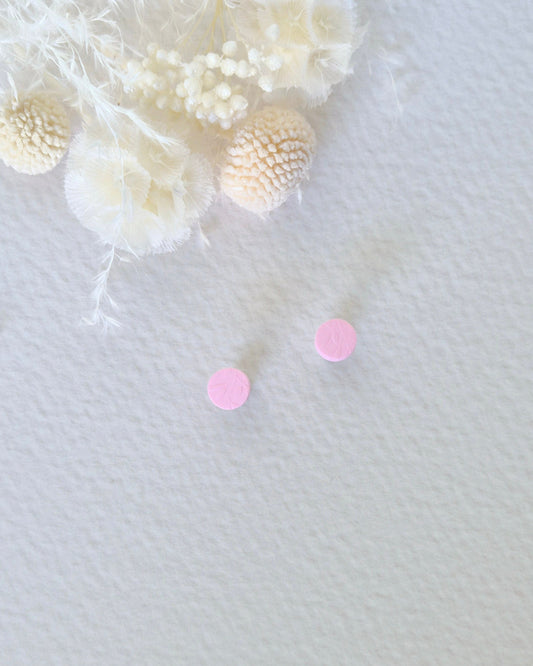 Tiny Pale Neon Floral Stud Earrings