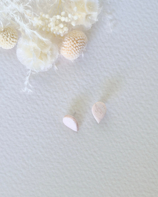 Garden Pink Sparkle Teardrop Stud Earrings