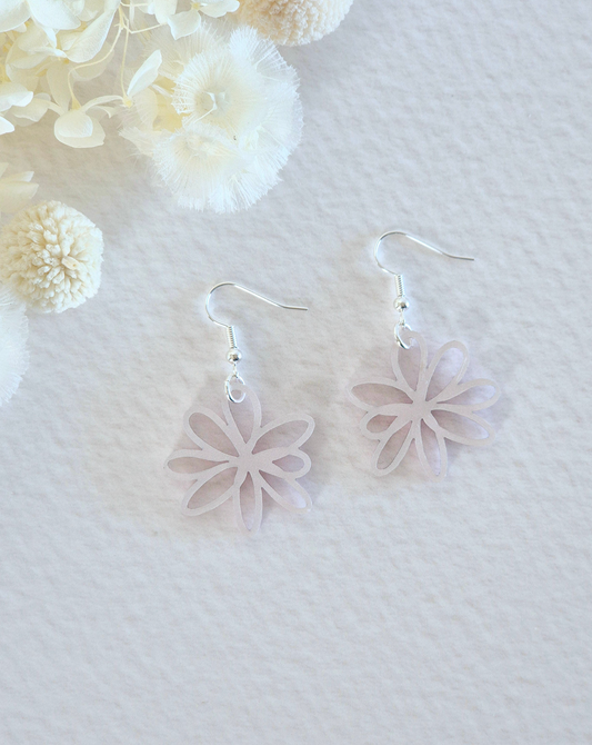 Bloom Periwinkle Daisy Dangle Earrings